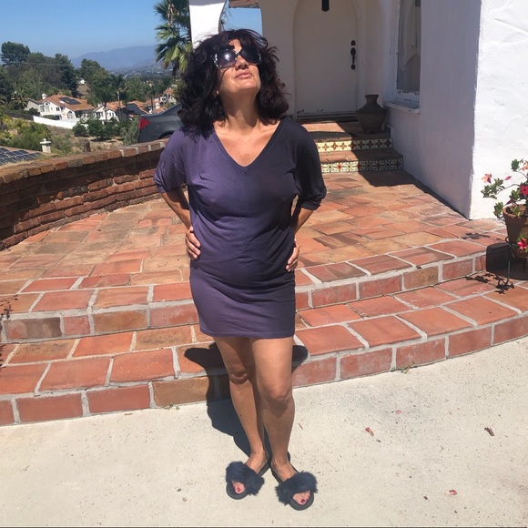 GUESS Sexy casual cotton mauve ombré dress so S - Picture 2 of 8